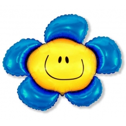 Balon foliowy Kwiatek Niebieski 60 cm